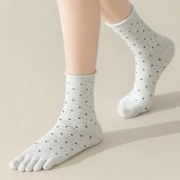 3 Pares De Calcetines De Dedos Para Mujer Con Patrón De Puntos Calcetines De Algodón De Alta Calidad De Media Pierna Con Dedos Separados - details 11