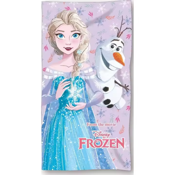 Toalla Frozen II De Playa y Casa, Algodón 100%, Licencia 100% Oficial, Color Lila, 70 x 140 cm, Kiglam - 1