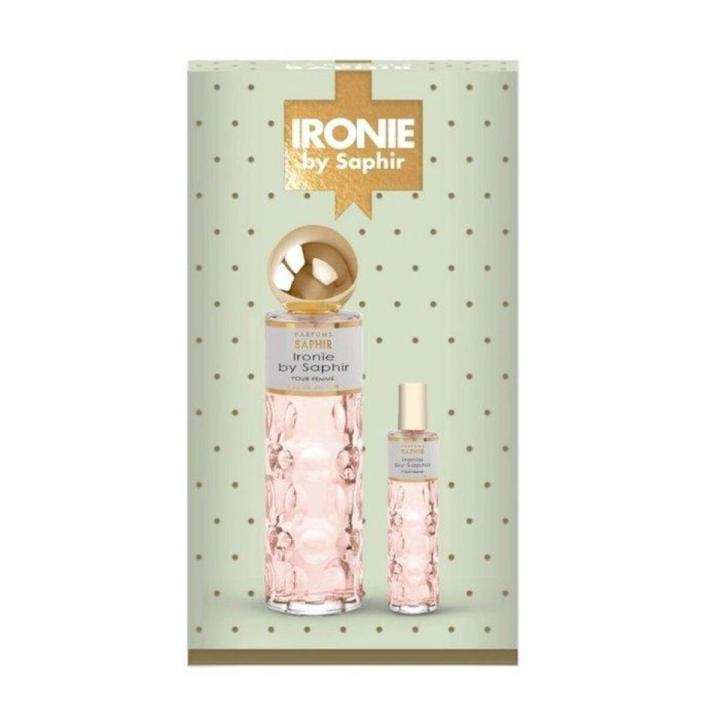 SAPHIR Ironie by Saphir Eau de Parfum floral afrutada y ambarada para mujer 200 ml + 30 ml / Estuche — oferta en Miravia