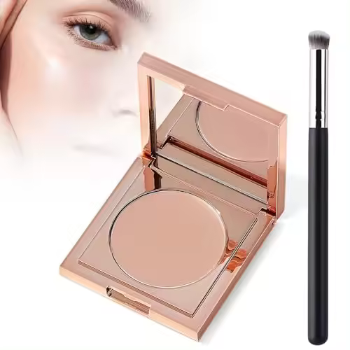 Corrector de ojeras, crema correctora de color para ojeras, corrector de arcilla con color, crema correctora de ojos con arcilla con color para mujeres, corrector hidratante para ojeras (melocotón bronceado medio) - 1