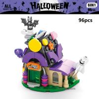 Juego De Bloques DIY De Halloween Con Cabeza De Calabaza Y Fantasma Para Decoración De Hogar Juguetes Educativos Para Niños Regalos De Festivales Tamaño Pequeño Material ABS Compatible Con Lego - details 9
