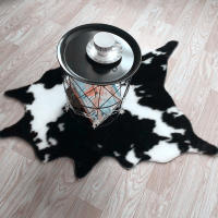 Alfombra De Simulación De Vaca Cojín Para Sala De Estar Y Dormitorio Alfombra Falsa De Pelo Antideslizante Para Adultos - details 3