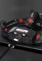 Linterna Frontal LED Potente 200000LM Torcha De Pesca Con Luz De Advertencia Lámpara De Cabeza De Longitud De Rayo Para Aventuras Al Aire Libre - details 10