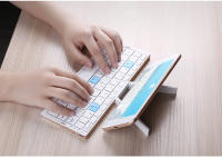 Teclado Bluetooth Plegable Mini BOW Rechargeable Soporte Para 3 Dispositivos Compatible Con Teléfono Tableta Y Laptop - details 12