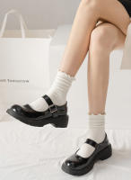 5 Pares De Calcetines De Pies Con Volantes Para Mujer En Color Negro Y Blanco Calcetines De Tobillo Divertidos Y Lindos Algodón Transpirable Moda Calcetines De Pierna Completa - details 4