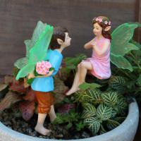 2PC Decoración De Jardín Única Para Día De San Valentín - Fae De Flor Símbolo De Amor Dulce - Adorno Exclusivo Para Exterior - details 3
