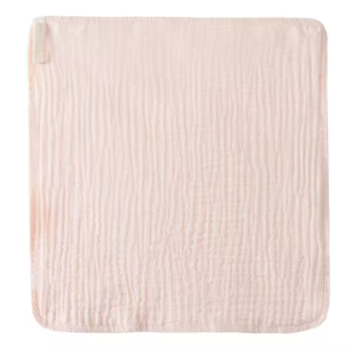 Toalla cuadrada pequeña de muselina de algodón para bebé, toalla cómoda para eructar, toalla gruesa multiusos de color sólido de comercio exterior - 1