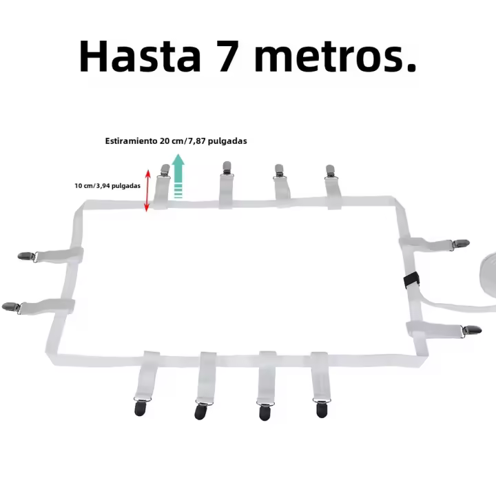 Clip De Seda Para Cama 12 Piezas Ajustable Elástico Soporte De Ropa De Cama Accesorios De Cama Mantener Ordenado - 1