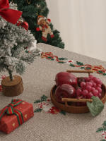 Mantel Rectangular Beige Para Decoración Rustica Y Vintage Ideal Para Bodas Y Fiestas Picnics Comidas Estilo Coreano Trenzado De Poliéster 100% - details 2