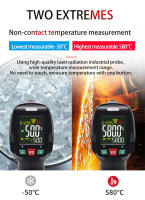 Termómetro Infrarrojo Digital No Contacto Precisión Alta Emissivity Ajustable -50~580C Medidor De Temperatura Industrial - details 7