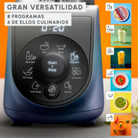 Moulinex Blend Up, batidora personal potente, 1000 W, 8 programas automáticos, pica hielo, LM19H4F0 - details 1