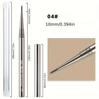 Pack De 12 Pinceles De Uñas De Acero Para Líneas Largas Detalles Finos Dibujo Fino Coloreado Delicado Tamaño Como En La Imagen - details 3
