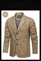 Chaqueta De Moda Para Hombres Primavera Otoño Slim Casual Negocios Elegante Suits Tops De Algodón Y Poliéster Cierre Único - details 6