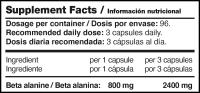 Perfect Nutrition - Beta Alanine 2400 - 96 cápsulas - details 1
