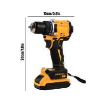 Taladro Atornillador Inalámbrico 2 Velocidades, Motor Sin Escobillas, Batería Li-Ion Recargable 20V, Par Máximo 50Nm, Luz LED - Ideal para Bricolaje​ - details 2