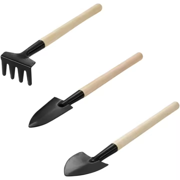 3Pcs Flower Gardening Kit,Miniature Gardening Rake Trowel and Shovel Succulent Plants Tools - 1