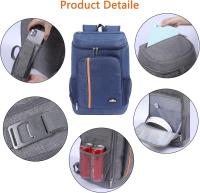 Mochila térmica para el almuerzo, grande y suave, ideal para playa, picnic, barbacoa, camping y fiestas (azul) - details 2