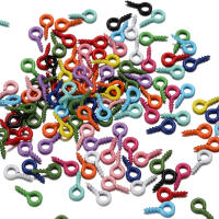 200Pcs 4*8mm Mini Tornillos De Ojo Para Joyería DIY Accesorios De Metal Coloridos Pequeños Y Tiny Herramientas Para Creación De Joyas - details 2