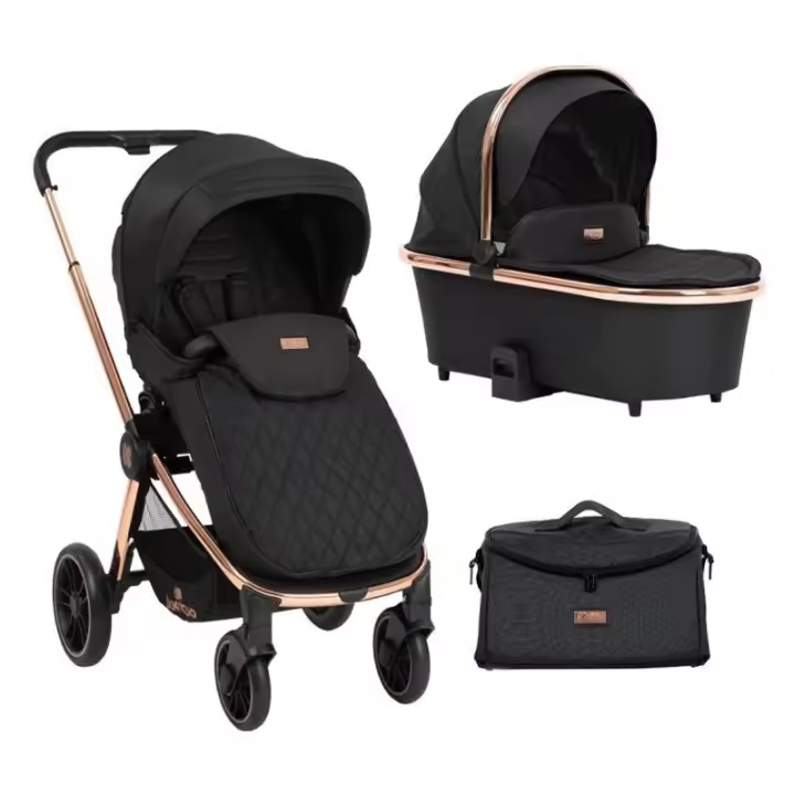 Cochecito Duo Kikka Boo Vicenza Premium Black - 1