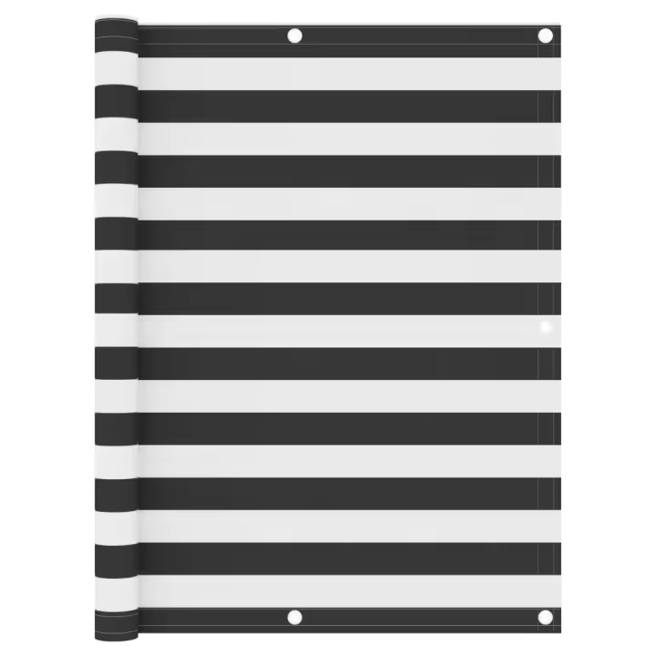 Toldo para balcón tela oxford gris antracita y blanco 120x500cm - 1