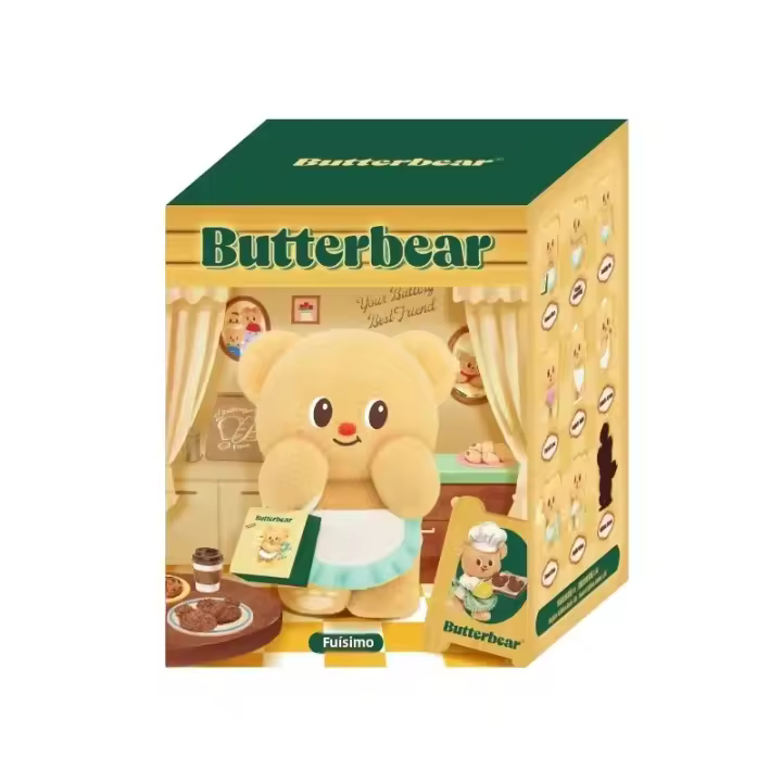 Figura De Peluche Original Y Bonita De Oso Mantequilla Happy Day Decoración De Escritorio Caja Sorpresa Colección De Muñecos Juguetes Para Niños - 1