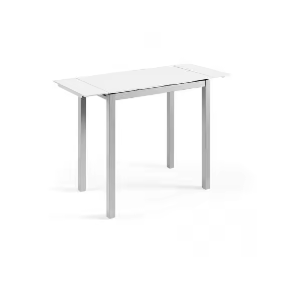 MOMMA HOME Mesa de Cocina Extensible - Modelo CALCUTA - Material Cristal Templado/Metal - Medidas 100/140 x 60 x 76 cm Raíz Mesas de Cocina Inicio Muebles de cocina Mesas de cocina rectangulares Mesas de cocina extensibles MommaHome - 1