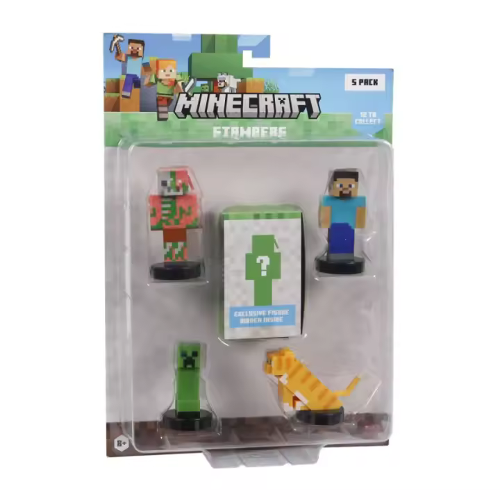 Minecraft Pack 5 Figuras Surtido/Modelo aleatorio (Una unidad)(Bizak 64110004) - 1