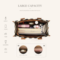Señoras Lona hombre crossbody Bolsa casual Cien Bolso Viaje Plaid Tote con Correa de hombro - details 2