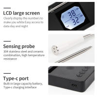 Termómetro De Carne Inalámbrico Bluetooth Para Barbacoa Asador Y Horno Herramienta De Cocina Para Carne Y Queso Medidor De Temperatura Accesorios Para Cocina - details 12