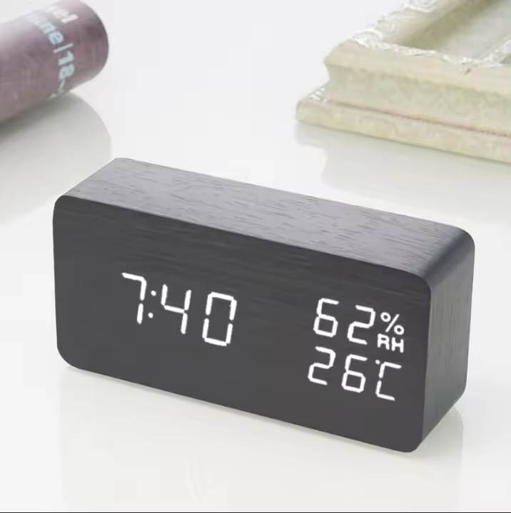 Despertador digital, 3 alarmas, control por Voz, Doble potencia, temporizador, fecha - 1