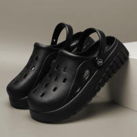 Sandalias De Plataforma Para Mujer Verano Antideslizantes Casual Playa Zapatos De Tela Sólida Cerrada Tobillera Clogs Sandalias - details 1