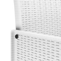 vidaXL Silla de Jardín Conjunto de 2 Blanco Estilo de Ratán Plástico - details 6