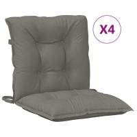 vidaXL Cojines silla respaldo bajo 4 ud tela 100x50x7 cm Color Antracita melange,  Gris claro melange,  Gris oscuro melange y mas Cojín Decorativo de Asiento Cojines de muebles de salon - details 4