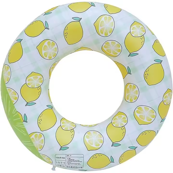 Aro De Natación Inflable con Estampado De Limones, Flotador para Piscina, Ideal para Fiestas En Playa, con Estampado De Frutas, para Axilas. - 1