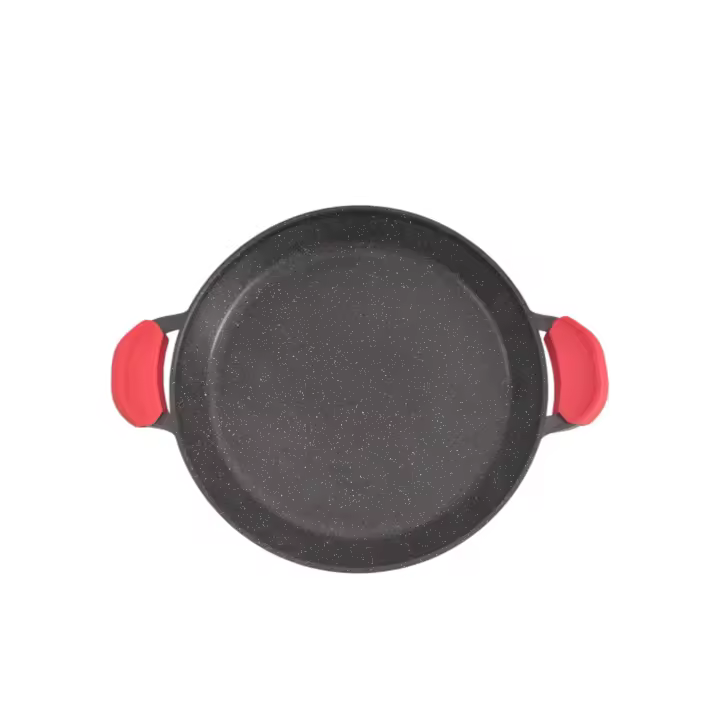 PAELLA - PAELLERA - 32 CM - ALUMINIO FUNDIDO A PRESION -RECUBRIMIENTO  MARMOL - APTO INDUCCION - MANGO DE SILICONA REMOVIBLE - 1