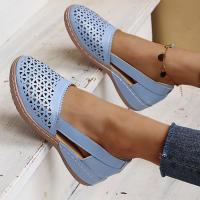 Sandalias De Verano Para Mujer Tobilleras Retro Con Botones Cómodas Mary Jane Talla Grande 43 Zapatos De PU Con Suela De Goma - details 1