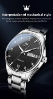 Reloj Mecánico OLEVS 9955 Original Acero Inoxidable Resistente Al Agua Luminoso Calendario De Negocios Lujo Reloj De Muñeca Automático - details 0