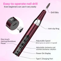 Nueva Máquina De Uñas Eléctrica Recargable 35000RPM Profesional Para Manicura Y Gel Polishing Con Corte De Molienda Accesorios Incluidos - details 1
