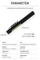 Linterna LED Recargable USB Mini Portátil Con Clip De Bolígrafo Impermeable Y Imán Para Trabajo Emergencias Exteriores - details 14