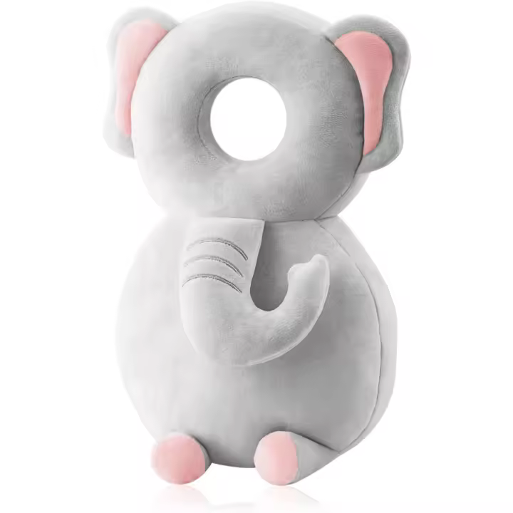 Protector de Cabeza para Andador de Bebe, almohadillas de Seguridad ajustables para la Cabeza del Bebe, para Bebés de 4 a 24 meses que aprenda a caminar, Elephant - 1