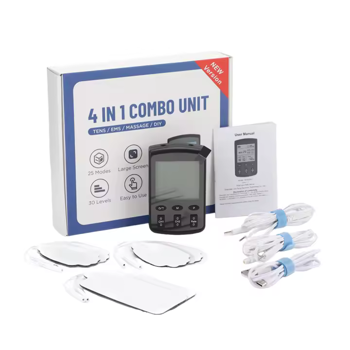 Dispositivo eléctrico de estimulación muscular profesional, Parche de electrodo Tens, EMS, 25 modos - 1