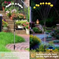 Lámpara solar al Aire Libre, Luces Solares de Jardín Firefly al Aire Libre, lámpara solar impermeable IP65 con 10 LEDs, Luz solar empotrable para Jardín, patio, chimenea, entrada (2 Unidades) [Clase Energética A] lámpara de poste para exteriores - details 1