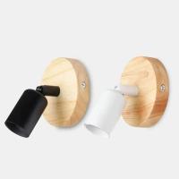 Lámpara De Pared De Madera Vintage Nórdica E27 Base De Lámpara De Hierro Para Bares Cafeterías Restaurantes Iluminación Doméstica 220V Negro Blanco - details 2