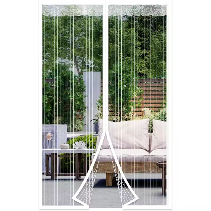 Cortina de puerta con mosca, 100x210 cm, Mosquitera Puerta Magnética - 1