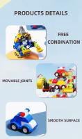 Juguetes Educativos Para Niños Bloques De Construcción Grandes 35/40/42PCS Excavadora Vehículos De Tráfico Engineering DIY Bloques Para La Creación - details 6