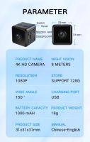 Cámara Mini IP X6 WiFi Deportiva HD 1080P Wireless Vigilancia Seguridad Batería Integrada Visión Nocturna Cámara Micro Inteligente Para El Hogar - details 5