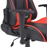 vidaXL Silla de escritorio reclinable Racing de cuero artificial roja - details 3