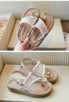 Sandalias De Verano Para Niñas Princesa Con Perlas Antideslizantes Tobilleras Casuales Estilo Versátil Planas Para Playa - details 7