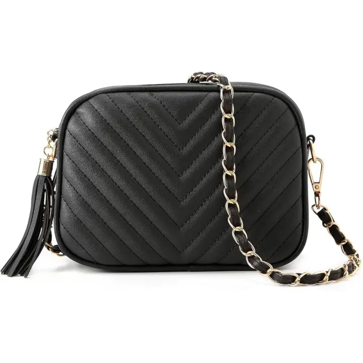 Bolso bandolera pequeño y Moderno para Mujer (Negro) - 1