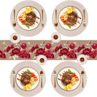 Juego De 6 Tapetes Redondos Tejidos Para Mesa De Comedor 34CM Antideslizantes Lavables Eco-amigables Para Navidad Y Halloween - details 3